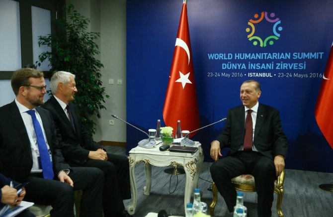Cumhurbaşkanı Erdoğan, Avrupa Konseyi Genel Sekreteri Jagland'ı kabul etti