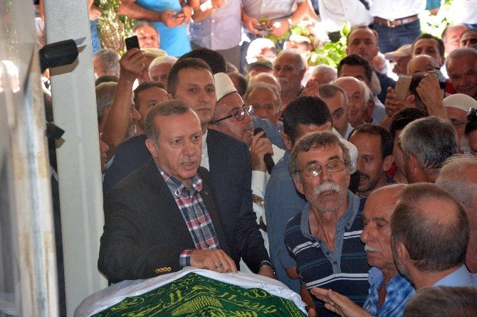 Erdoğan, eniştesinin annesini son yolculuğuna uğurladı