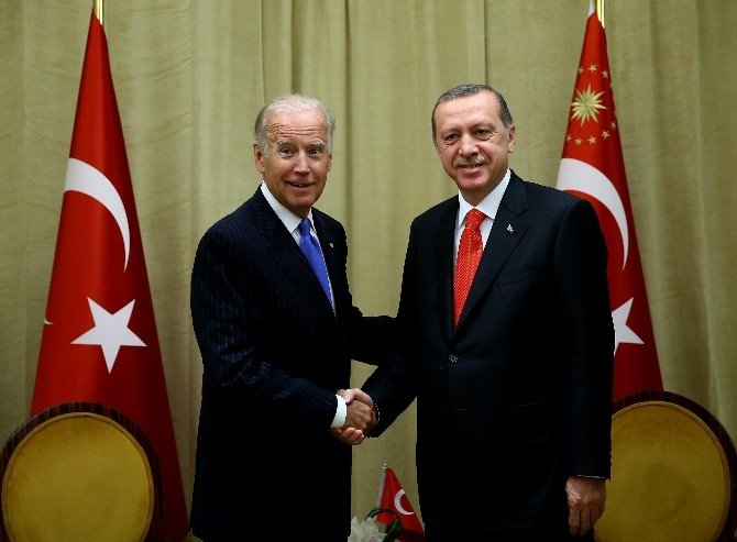 Cumhurbaşkanı Erdoğan, ABD Başkan Yardımcısı Joe Biden ile görüştü
