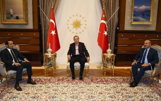 Cumhurbaşkanı Erdoğan, Katar Dışişleri Bakanı Abdurrahman Al-Thani’yi Kabul Etti
