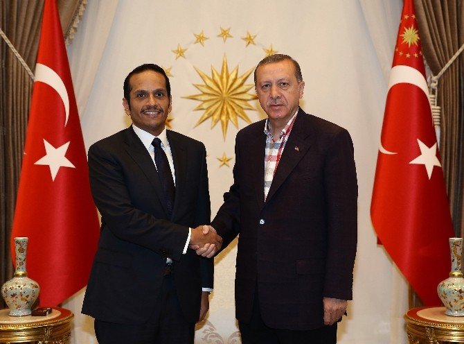 Cumhurbaşkanı Erdoğan, Katar Dışişleri Bakanı Abdurrahman Al-Thani’yi Kabul Etti