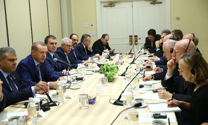Cumhurbaşkanı Erdoğan, ABD’deki Yahudi kuruluşlarının temsilcileri ile görüştü