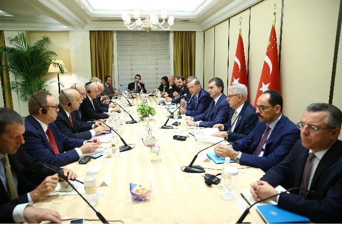 Cumhurbaşkanı Erdoğan, ABD’deki Yahudi kuruluşlarının temsilcileri ile görüştü