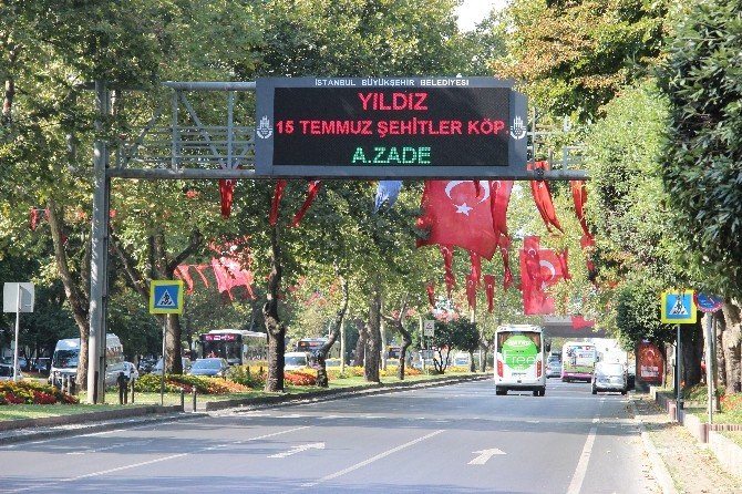 Tabelalarda, Boğaziçi Köprüsü’nün adı 15 Temmuz Şehitler Köprüsü olarak değiştirildi