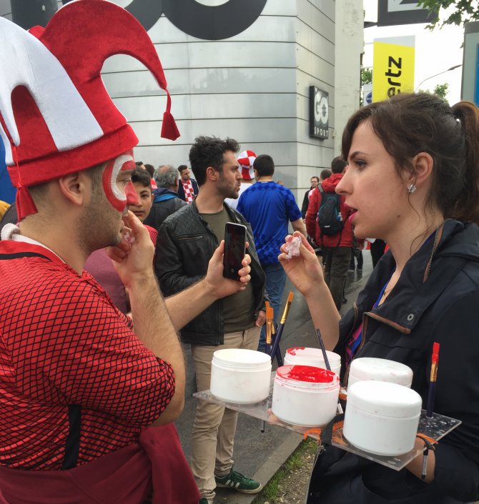 Türk taraftarlar Hırvatistan maçına hazır