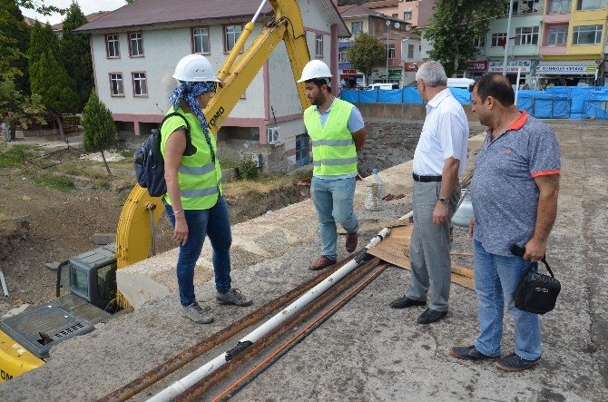 Başkan Karataş Koyunbaba Köprüsünde incelemelerde bulundu