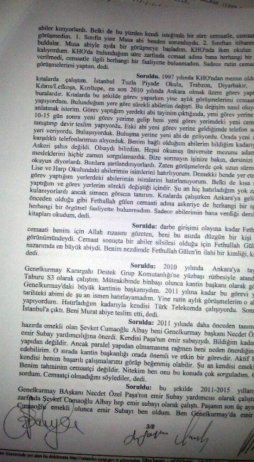 Genelkurmay Başkanının yaveri itiraf etti: “FETÖ mensubuyum”
