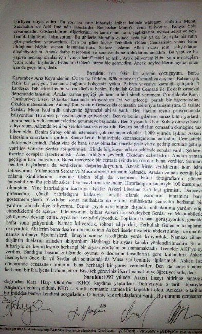 Genelkurmay Başkanının yaveri itiraf etti: “FETÖ mensubuyum”