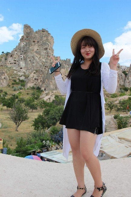 Güney Kore ve Alman turistler, Kapadokya’ya hayran kaldı