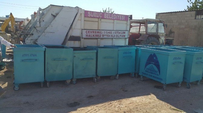 Eyyübiye’den kayyum atanan Suruç Belediyesi’ne malzeme desteği