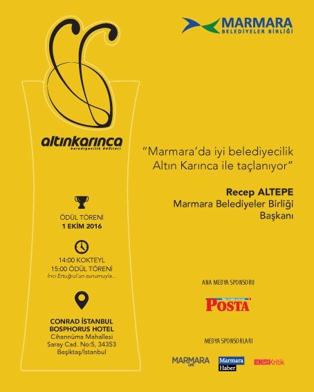 Altın Karınca Belediyecilik Ödülleri sahiplerini bulacak