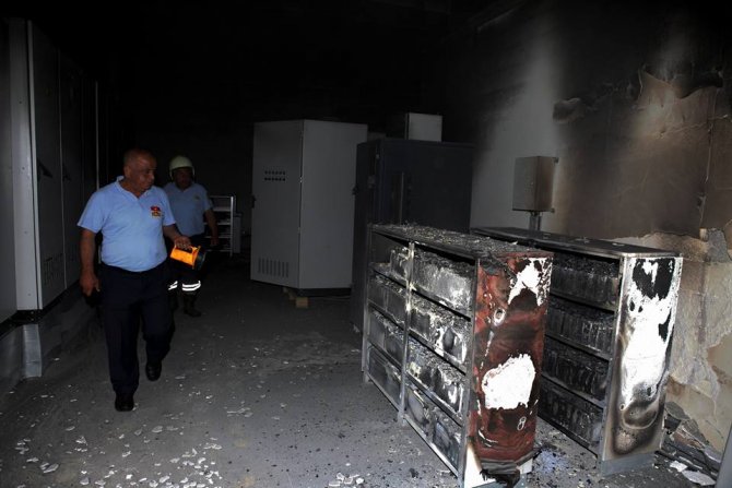 Mersin Arena Stadyumu'nda yangın