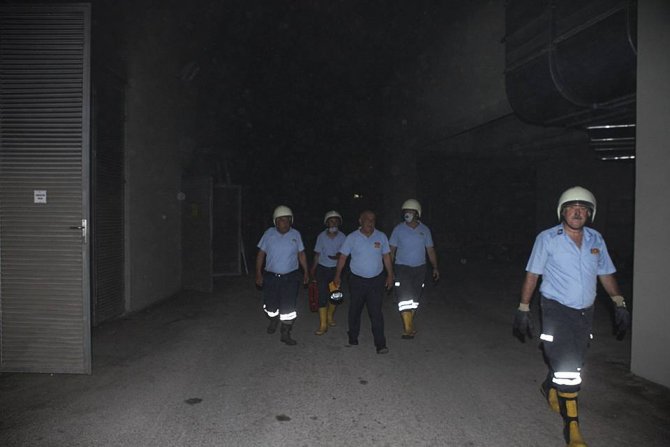 Mersin Arena Stadyumu'nda yangın