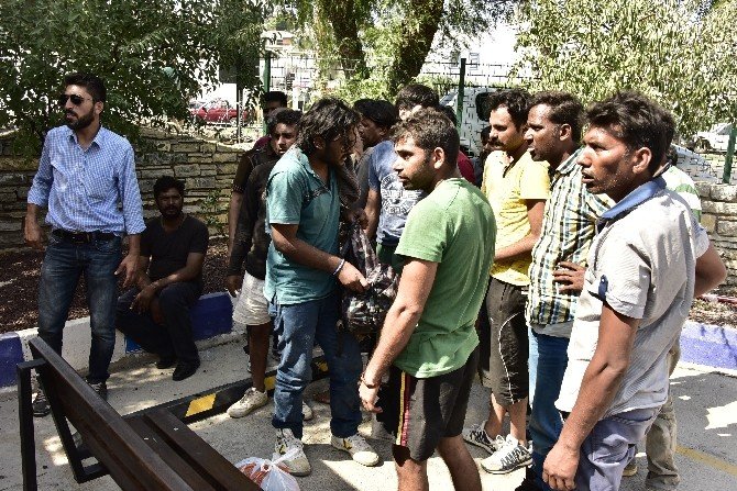 51 kaçak göçmen denizin ortasında yakalandı