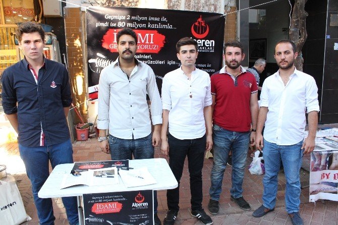 Aydın’da Alperen Ocağı üyesi gençler idam talep etti