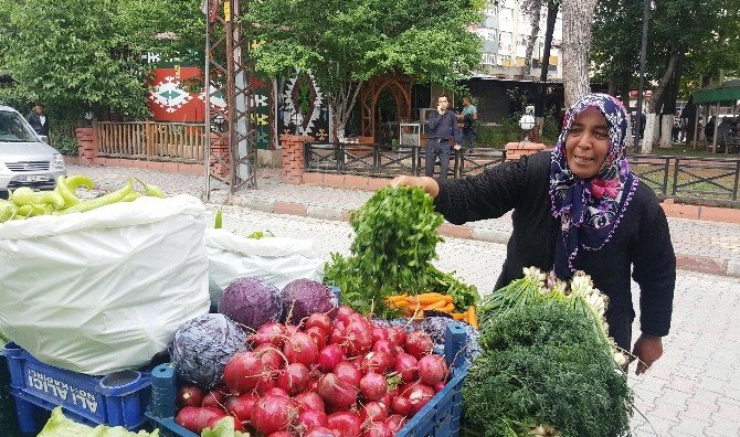 Seyyar Satıcı Kadın Hem Çocuklarına Hem Kocasına Bakıyor
