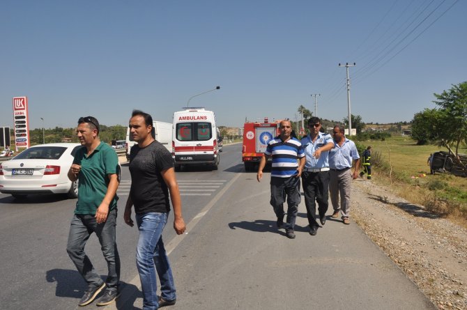 Manavgat'ta otomobil takla attı: 4 yaralı