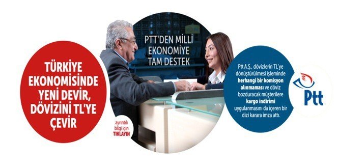 Bilecik PTT tarafından döviz bozduracak müşterilere özel kampanya