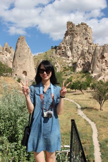 Güney Kore ve Alman turistler, Kapadokya’ya hayran kaldı