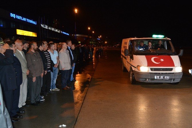 Giresunlu Şehit Polis Memurunun Cenazesi Trabzon’a Getirildi