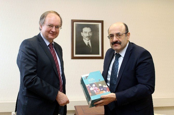YÖK Başkanı Saraç, AB Türkiye Delegasyonu Başkanı Berger ile görüştü