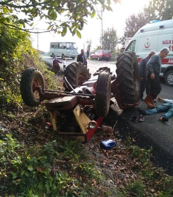 Zonguldak’ta traktör kazası: 1 yaralı
