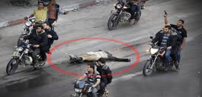 İsrail 'ajanlarını' öldürüp sokakta böyle sürüklediler