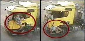 Şoför camdan böyle fırladı