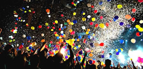 Böyle konfeti şöleni görülmedi